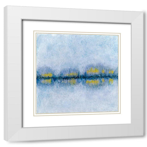 Across the Way II White Modern Wood Framed Art Print with Double Matting by Stramel, Renee W.
