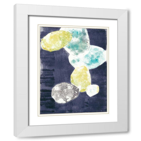 Rock Print I White Modern Wood Framed Art Print with Double Matting by Goldberger, Jennifer
