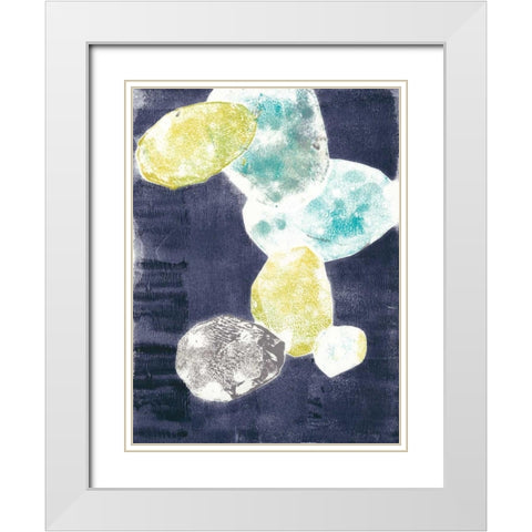 Rock Print I White Modern Wood Framed Art Print with Double Matting by Goldberger, Jennifer
