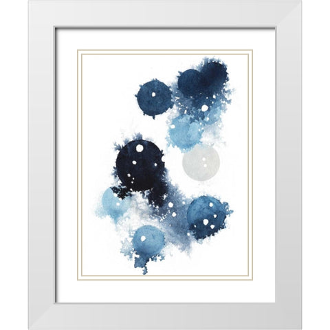 Blue Galaxy I White Modern Wood Framed Art Print with Double Matting by Popp, Grace