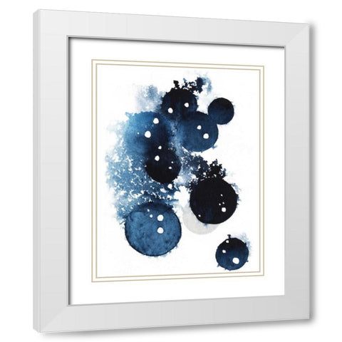Blue Galaxy II White Modern Wood Framed Art Print with Double Matting by Popp, Grace