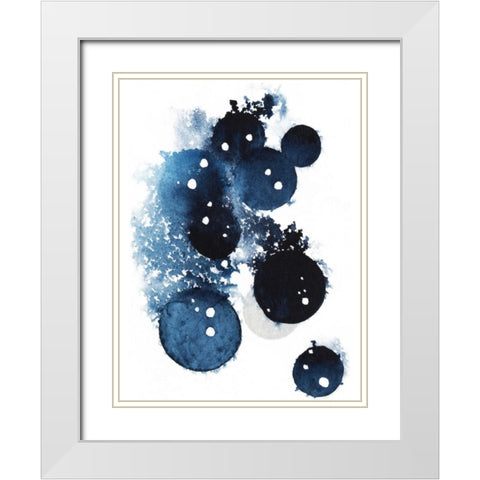 Blue Galaxy II White Modern Wood Framed Art Print with Double Matting by Popp, Grace
