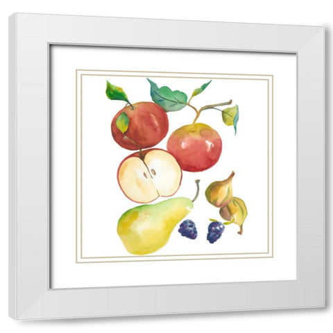 Harvest Medley II White Modern Wood Framed Art Print with Double Matting by Zarris, Chariklia