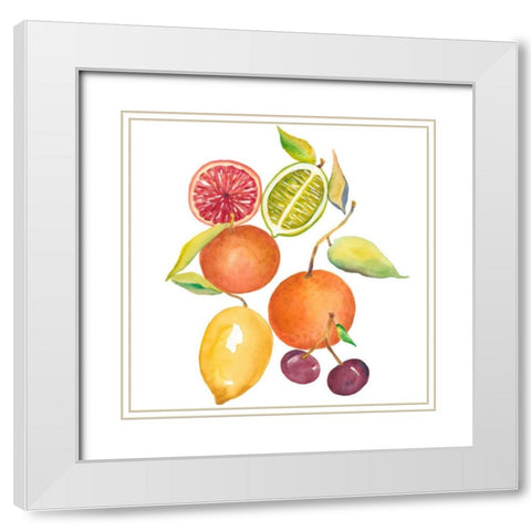 Harvest Medley III White Modern Wood Framed Art Print with Double Matting by Zarris, Chariklia