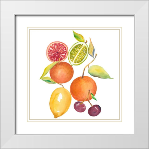 Harvest Medley III White Modern Wood Framed Art Print with Double Matting by Zarris, Chariklia