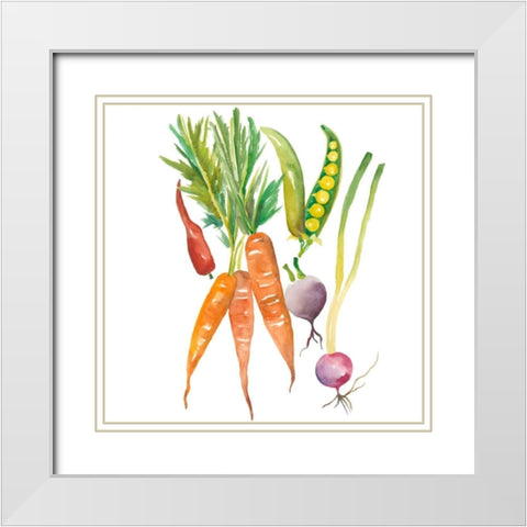 Harvest Medley IV White Modern Wood Framed Art Print with Double Matting by Zarris, Chariklia