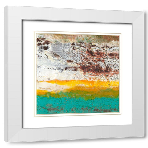 Arid I White Modern Wood Framed Art Print with Double Matting by Ludwig, Alicia