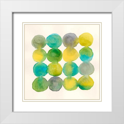 Capri I White Modern Wood Framed Art Print with Double Matting by Stramel, Renee W.
