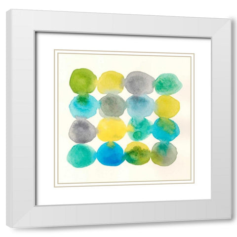 Capri II White Modern Wood Framed Art Print with Double Matting by Stramel, Renee W.