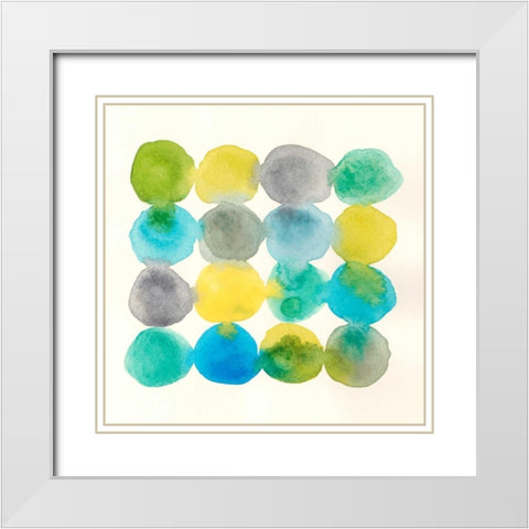Capri II White Modern Wood Framed Art Print with Double Matting by Stramel, Renee W.