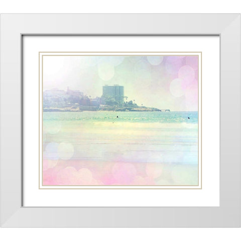 Surfin 2 White Modern Wood Framed Art Print with Double Matting by Coomes, Sylvia