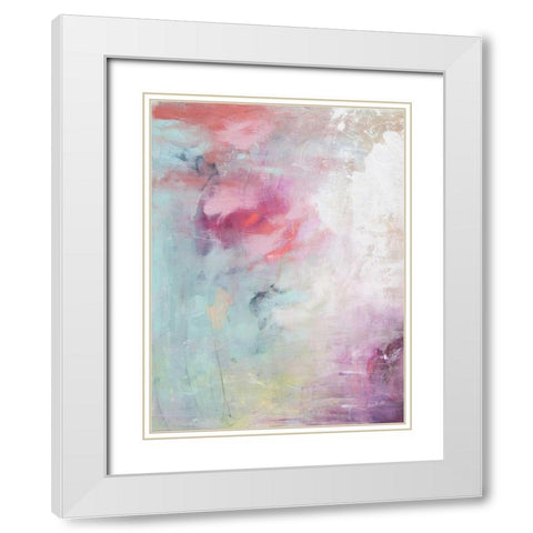 Pastel Terrain I White Modern Wood Framed Art Print with Double Matting by Contacessi, Julia