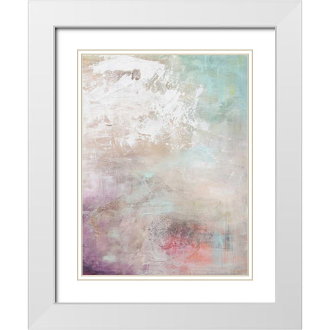 Pastel Terrain II White Modern Wood Framed Art Print with Double Matting by Contacessi, Julia