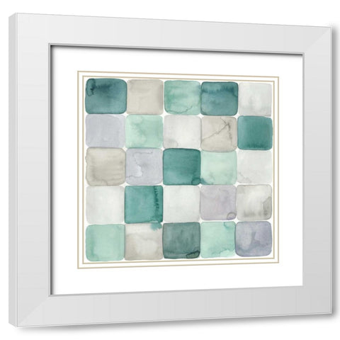 Watercolor Window Panes I White Modern Wood Framed Art Print with Double Matting by Popp, Grace