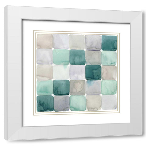 Watercolor Window Panes II White Modern Wood Framed Art Print with Double Matting by Popp, Grace