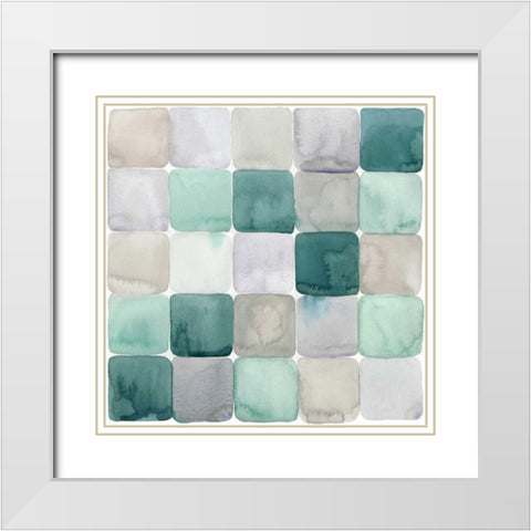 Watercolor Window Panes II White Modern Wood Framed Art Print with Double Matting by Popp, Grace