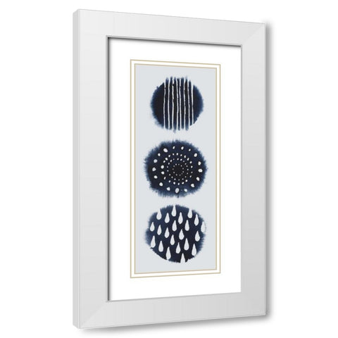2-Up Circular Trilogy I White Modern Wood Framed Art Print with Double Matting by Popp, Grace