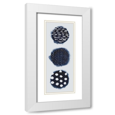 2-Up Circular Trilogy II White Modern Wood Framed Art Print with Double Matting by Popp, Grace