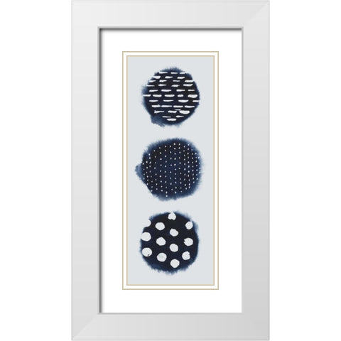 2-Up Circular Trilogy II White Modern Wood Framed Art Print with Double Matting by Popp, Grace