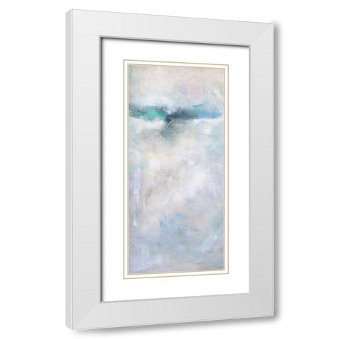 Plume I White Modern Wood Framed Art Print with Double Matting by Contacessi, Julia
