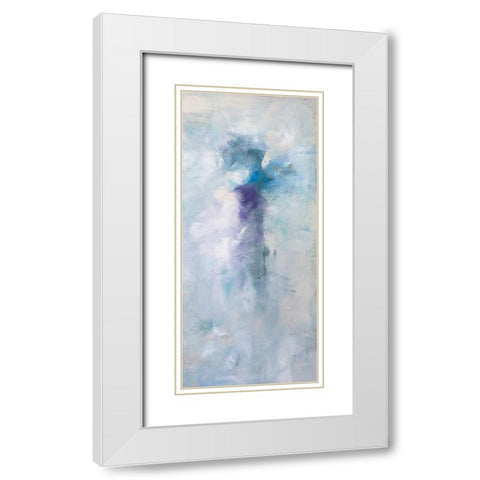 Plume II White Modern Wood Framed Art Print with Double Matting by Contacessi, Julia