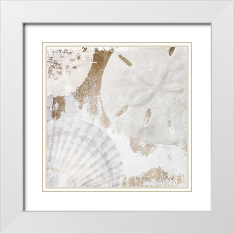 White Shells I White Modern Wood Framed Art Print with Double Matting by Orlov, Irena