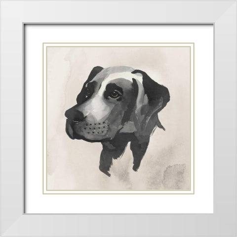 Inked Dogs I White Modern Wood Framed Art Print with Double Matting by Popp, Grace