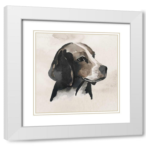Inked Dogs II White Modern Wood Framed Art Print with Double Matting by Popp, Grace