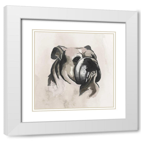 Inked Dogs III White Modern Wood Framed Art Print with Double Matting by Popp, Grace