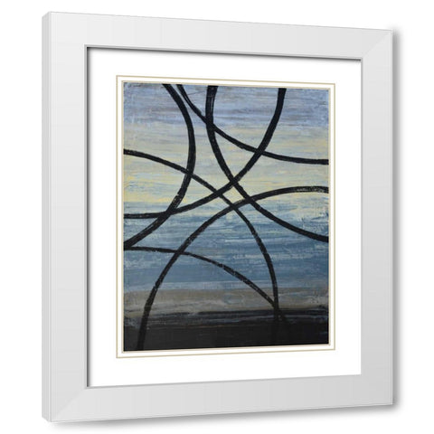 Tangled Loops II White Modern Wood Framed Art Print with Double Matting by Avondet, Natalie