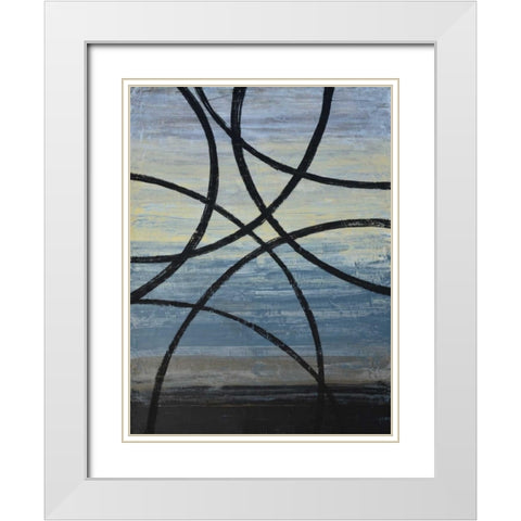 Tangled Loops II White Modern Wood Framed Art Print with Double Matting by Avondet, Natalie