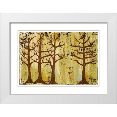 Early Spring Trees White Modern Wood Framed Art Print with Double Matting by Avondet, Natalie