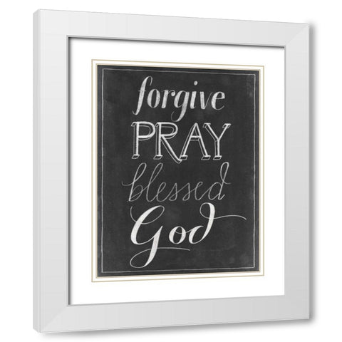 Chalkboard Faith II White Modern Wood Framed Art Print with Double Matting by Popp, Grace
