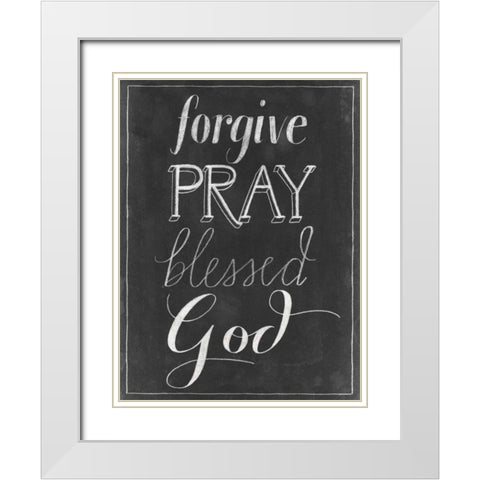 Chalkboard Faith II White Modern Wood Framed Art Print with Double Matting by Popp, Grace