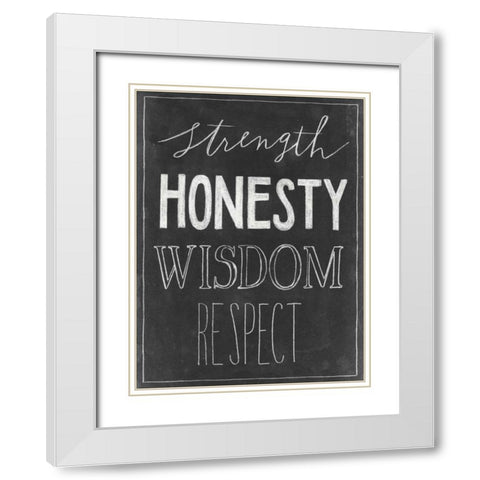 Chalkboard Faith III White Modern Wood Framed Art Print with Double Matting by Popp, Grace