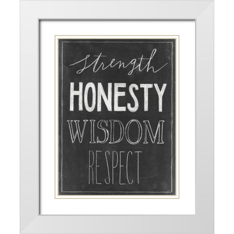 Chalkboard Faith III White Modern Wood Framed Art Print with Double Matting by Popp, Grace