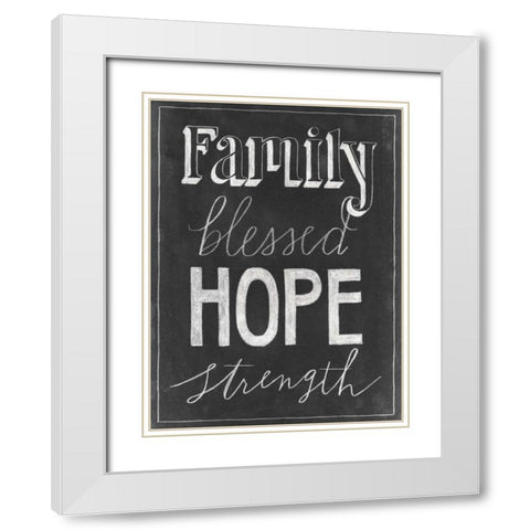Chalkboard Faith IV White Modern Wood Framed Art Print with Double Matting by Popp, Grace