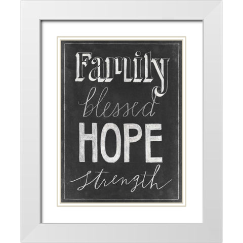 Chalkboard Faith IV White Modern Wood Framed Art Print with Double Matting by Popp, Grace