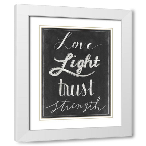 Chalkboard Faith VI White Modern Wood Framed Art Print with Double Matting by Popp, Grace