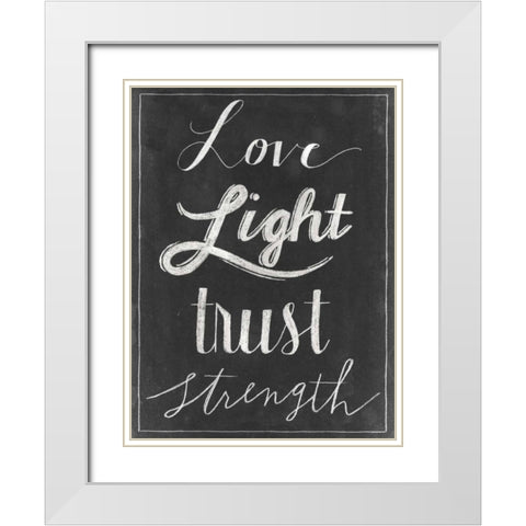 Chalkboard Faith VI White Modern Wood Framed Art Print with Double Matting by Popp, Grace