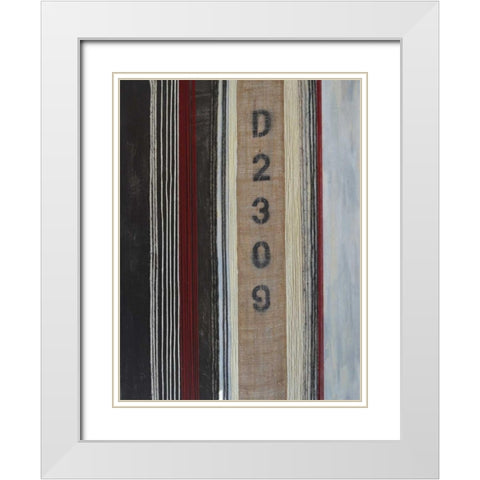 Code Words I White Modern Wood Framed Art Print with Double Matting by Avondet, Natalie