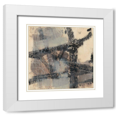 Push and Pull II White Modern Wood Framed Art Print with Double Matting by Goldberger, Jennifer