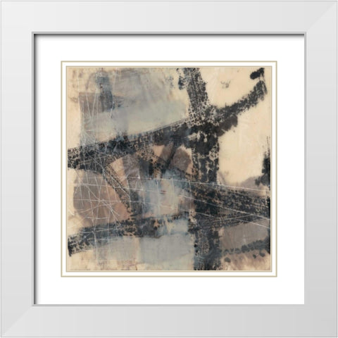 Push and Pull II White Modern Wood Framed Art Print with Double Matting by Goldberger, Jennifer