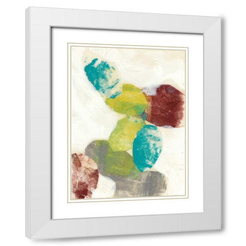 Ethereal Orbs I White Modern Wood Framed Art Print with Double Matting by Goldberger, Jennifer