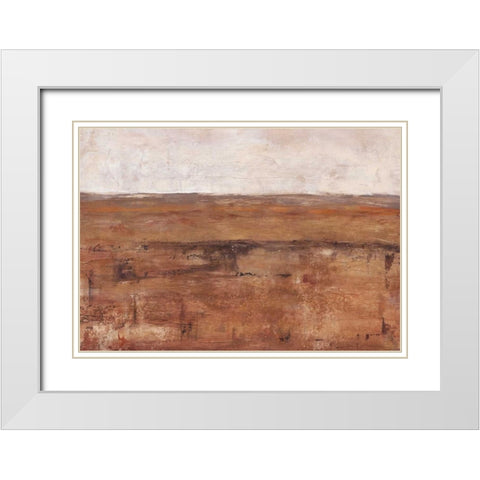 Rust Terrain II White Modern Wood Framed Art Print with Double Matting by Harper, Ethan