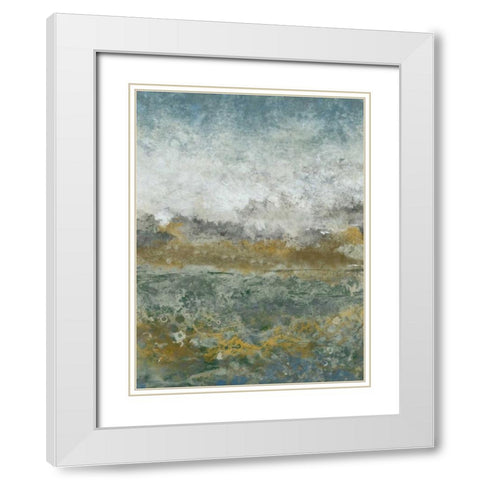 Aquatic Range I White Modern Wood Framed Art Print with Double Matting by OToole, Tim