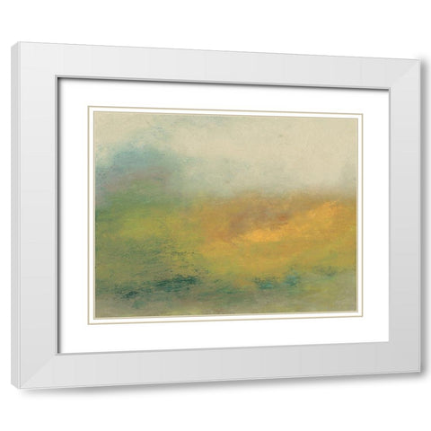 Hillside I White Modern Wood Framed Art Print with Double Matting by Gordon, Sharon