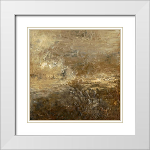 Quiet Marsh II White Modern Wood Framed Art Print with Double Matting by Gordon, Sharon