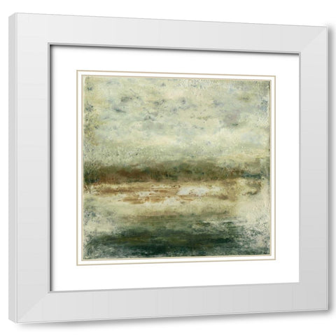 Quiet Marsh IV White Modern Wood Framed Art Print with Double Matting by Gordon, Sharon