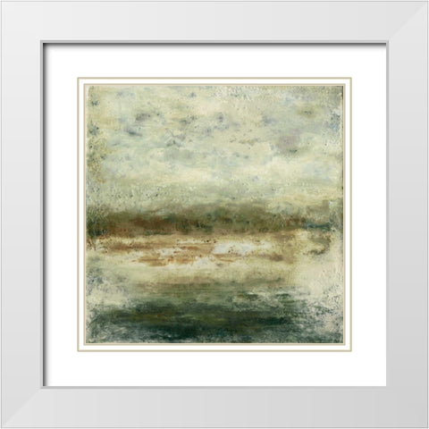 Quiet Marsh IV White Modern Wood Framed Art Print with Double Matting by Gordon, Sharon